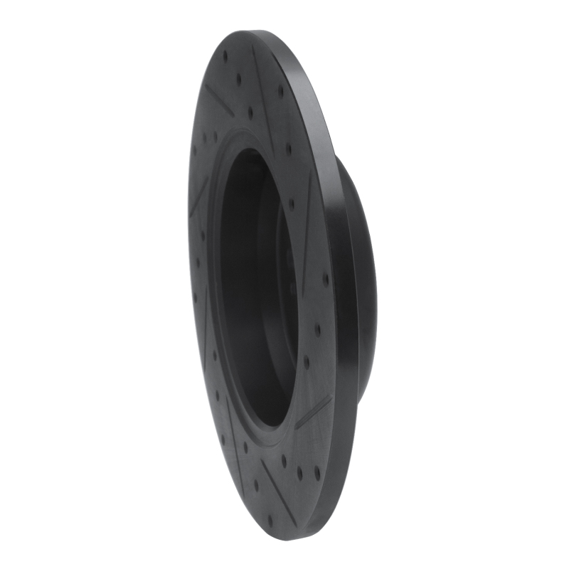 Mercedes-Benz C300 Brake Rotor (1) - Rear Left - R1 Concepts - Drilled & Slotted - Black - `15-`21